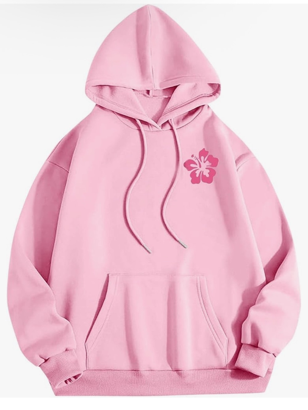 Hawaii ocean beach wave surf hibiscus pink hooded sweater